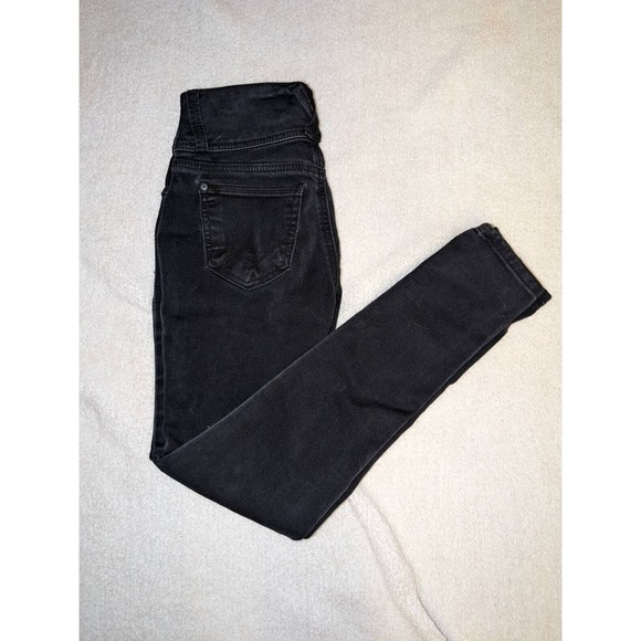 Wallflower Jeans Womens The Sassy High Rise Skinny Black Denim Stretch Comfort 0 - Picture 2 of 5